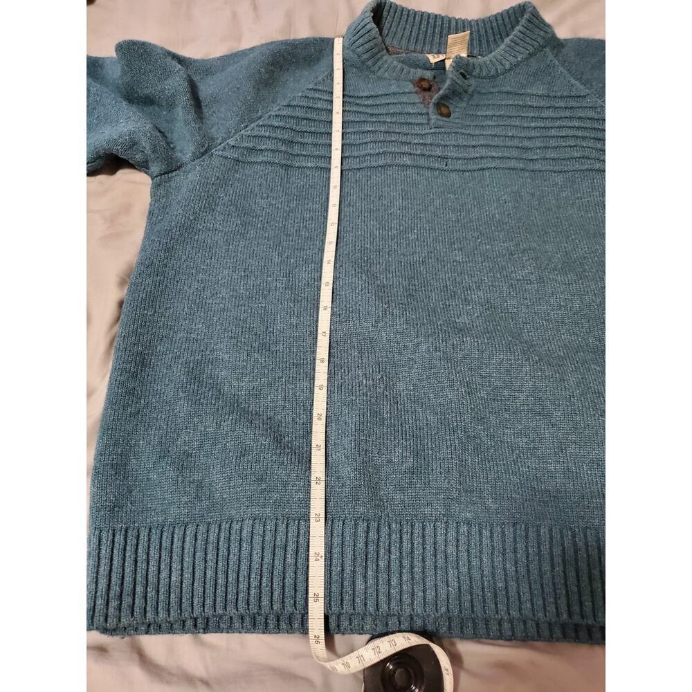 Duluth Trading Co Men’s Wool Blend Pullover Sweater XL Teal 70% Recycled Wool - Picture 7 of 13